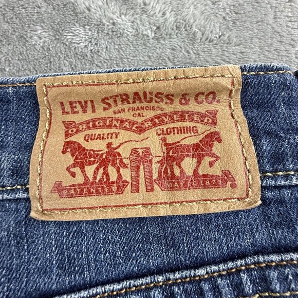 Levis 515 Jeans Womens 12 Bootcut Stretch Mid Rise W34 L29 Medium Wash Faded Y2K - Picture 16 of 16
